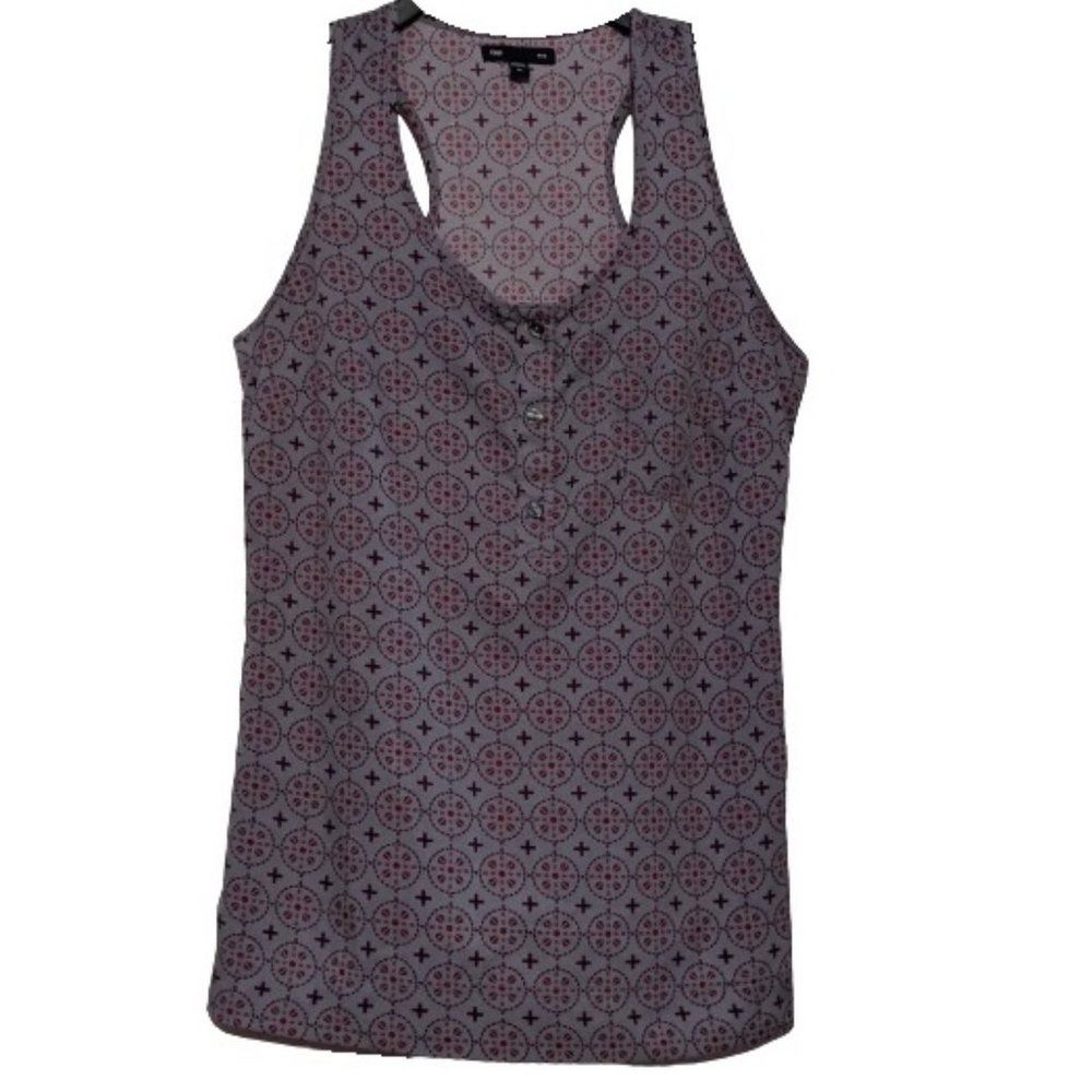 Gap Women's Sleeveless Racerback Print Tank XS